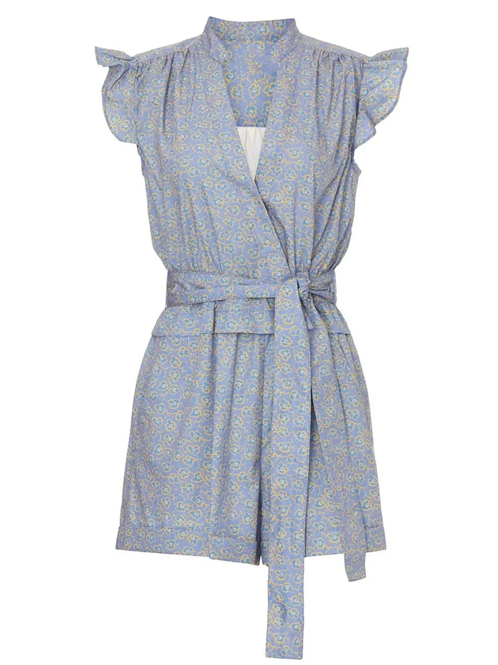 Derek Lam 10 Crosby x RTR in Blue & Yellow Floral Romper ~ EUC Size 38 - Picture 2 of 6